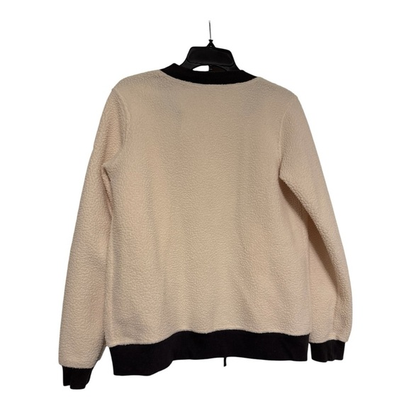 Columbia Cream Sherpa Bomber Zip Up Jacket Size Small - Picture 4 of 6